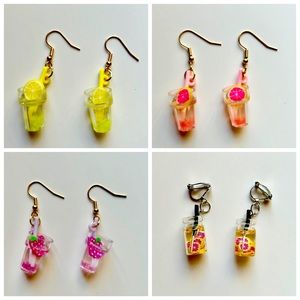 4 Pairs of Brand New Lemonade & Grape Earrings